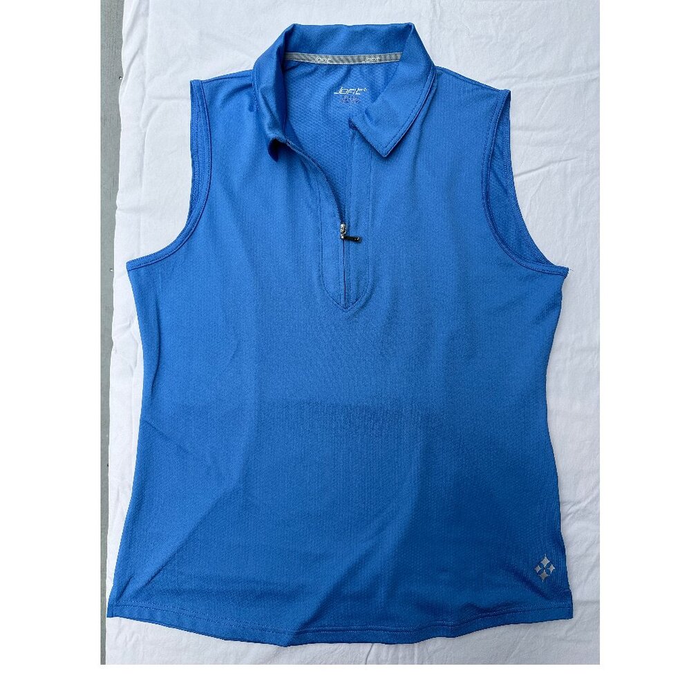 JOFIT / Sleeveless Polo Qtr Zip / French Blue / Large / Ships Same Day!
